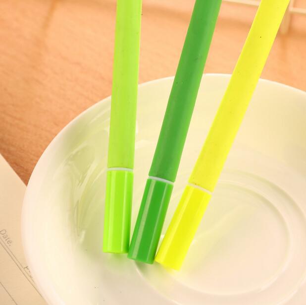 Wholesale 3 color Grass Shaped Soft Gel Rollerball Pen